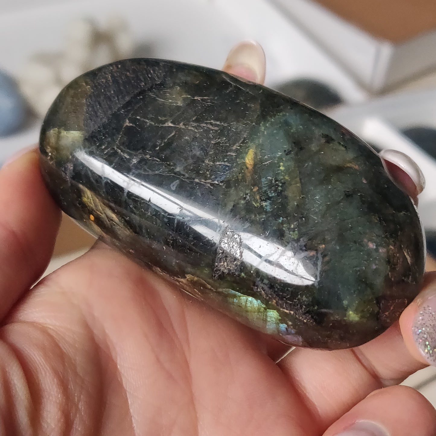 Labradorite Palm Stone (#173)
