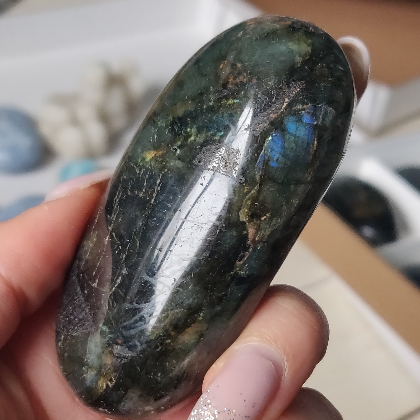 Labradorite Palm Stone (#173)