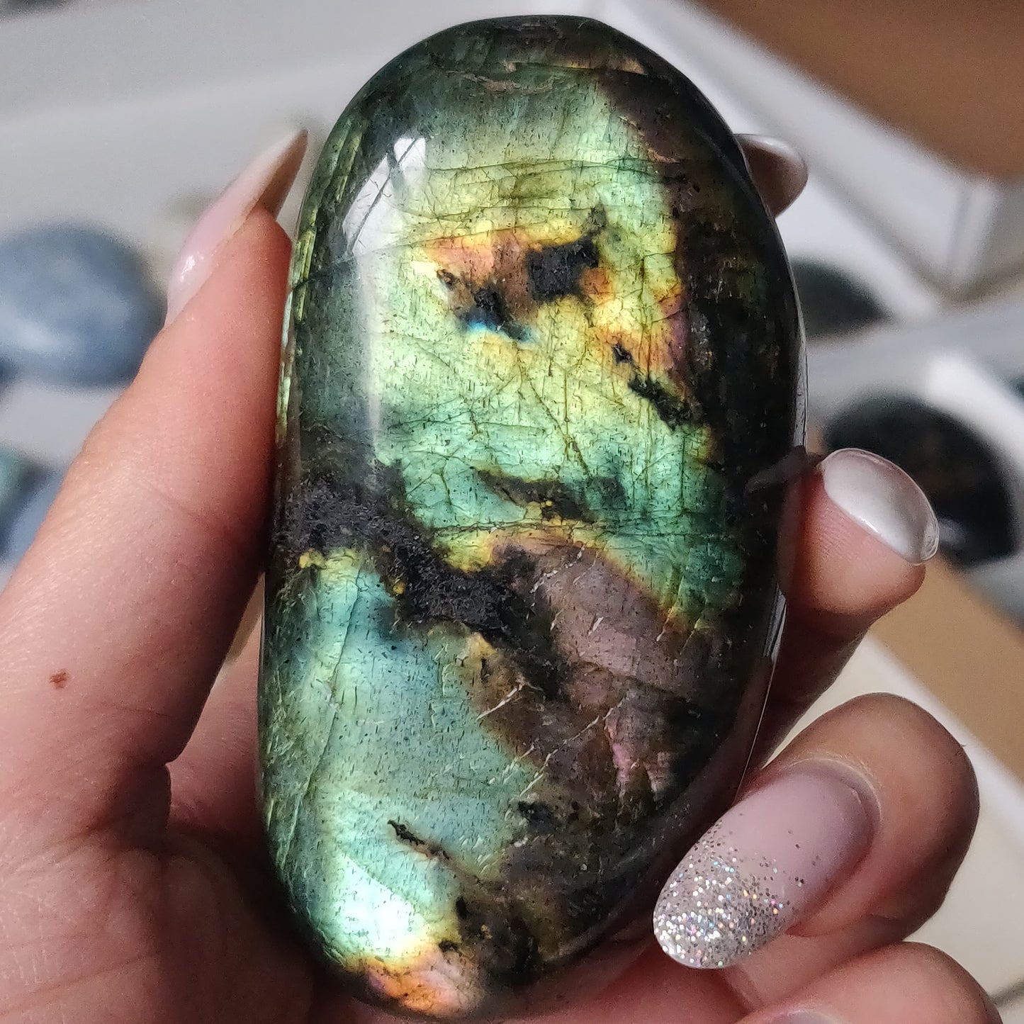 Labradorite Palm Stone (#173)