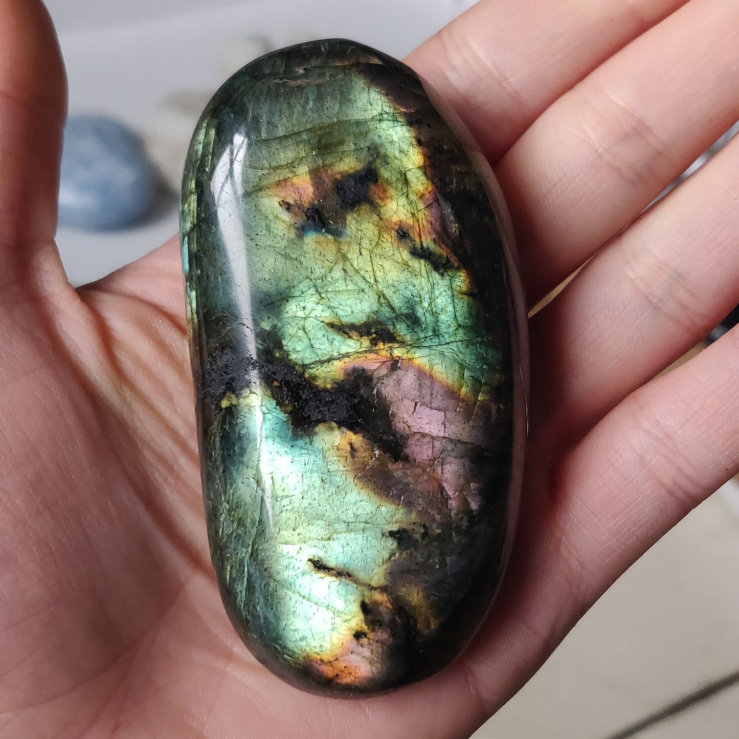 Labradorite Palm Stone (#173)
