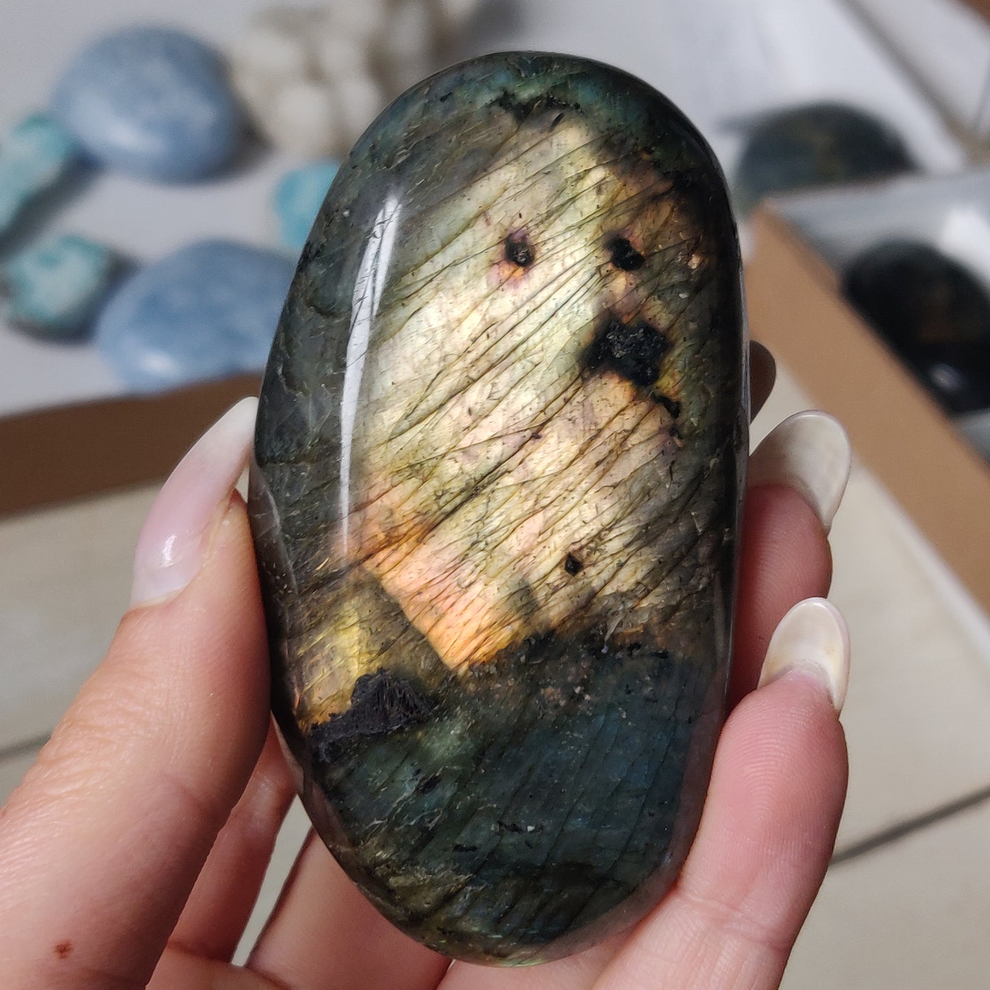 Labradorite Palm Stone (#180)