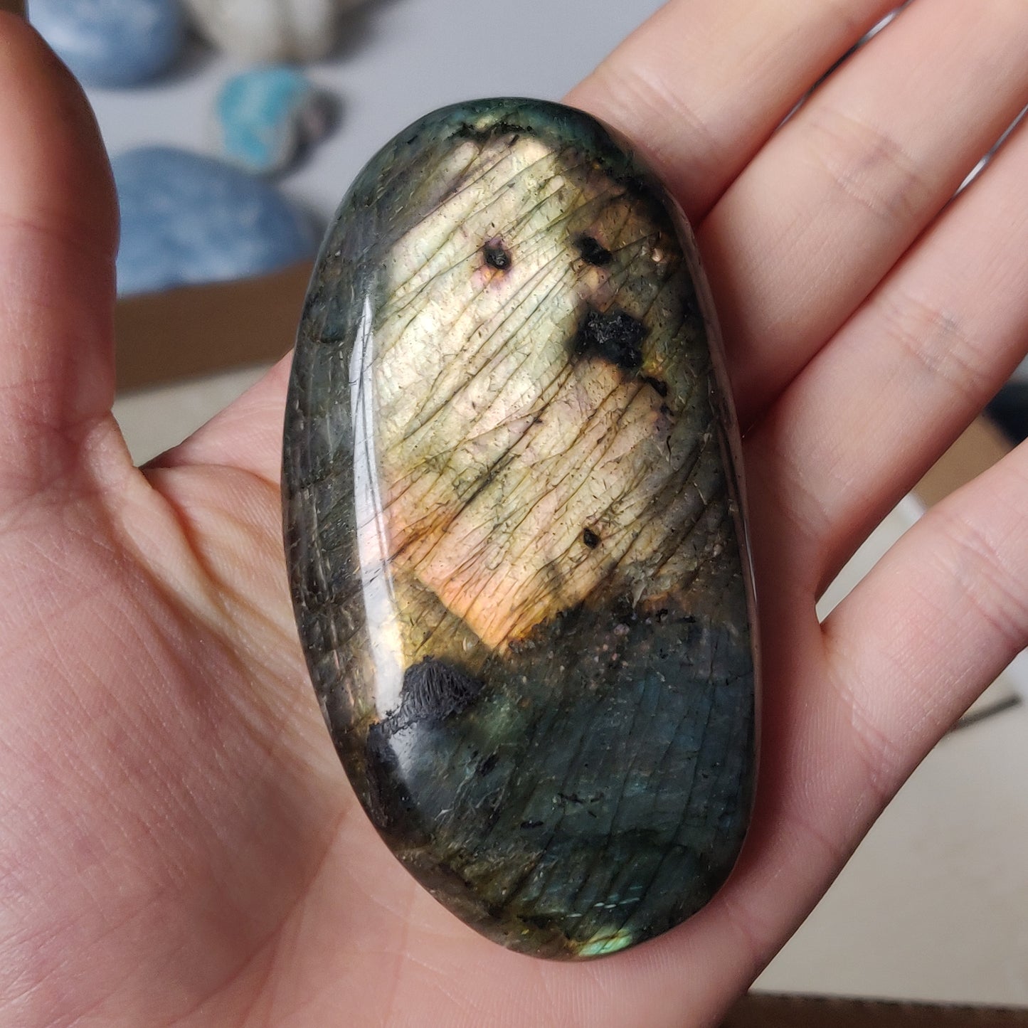Labradorite Palm Stone (#180)