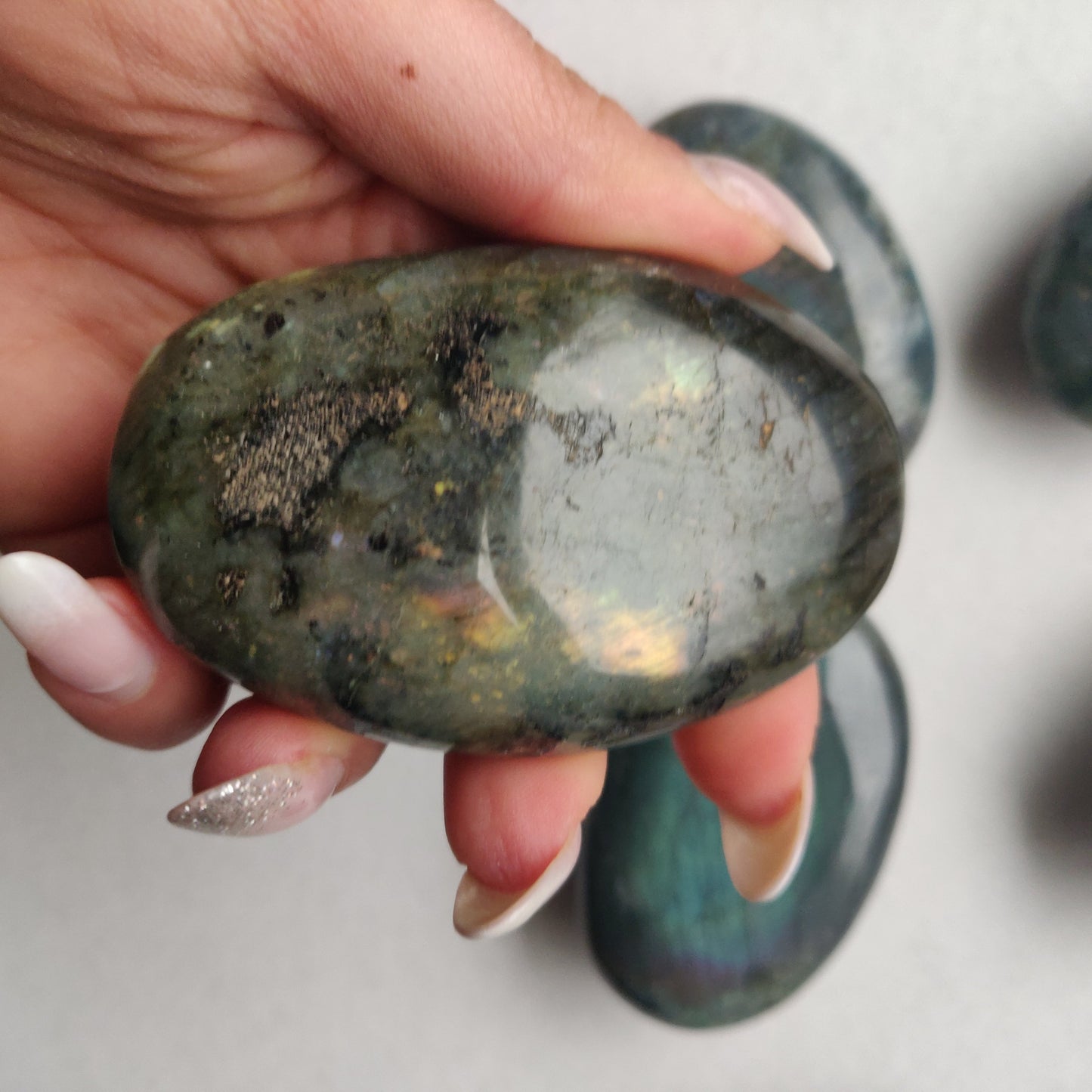 Labradorite Palm Stone (#164)