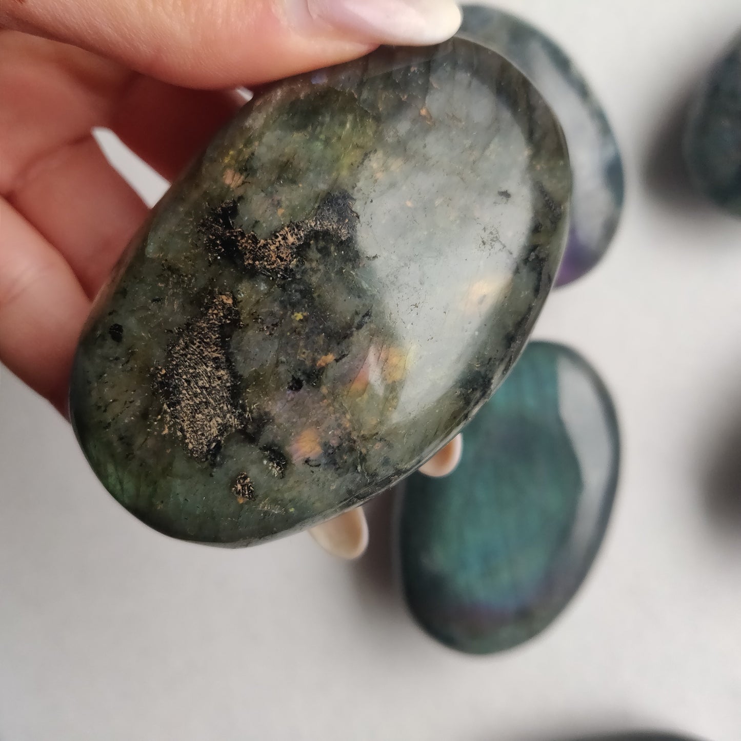 Labradorite Palm Stone (#164)