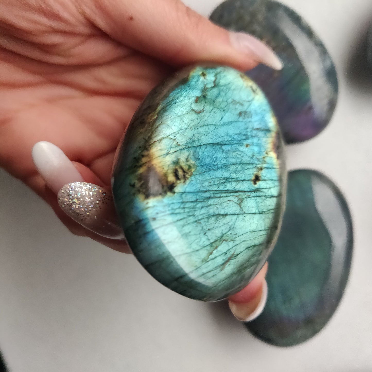 Labradorite Palm Stone (#164)