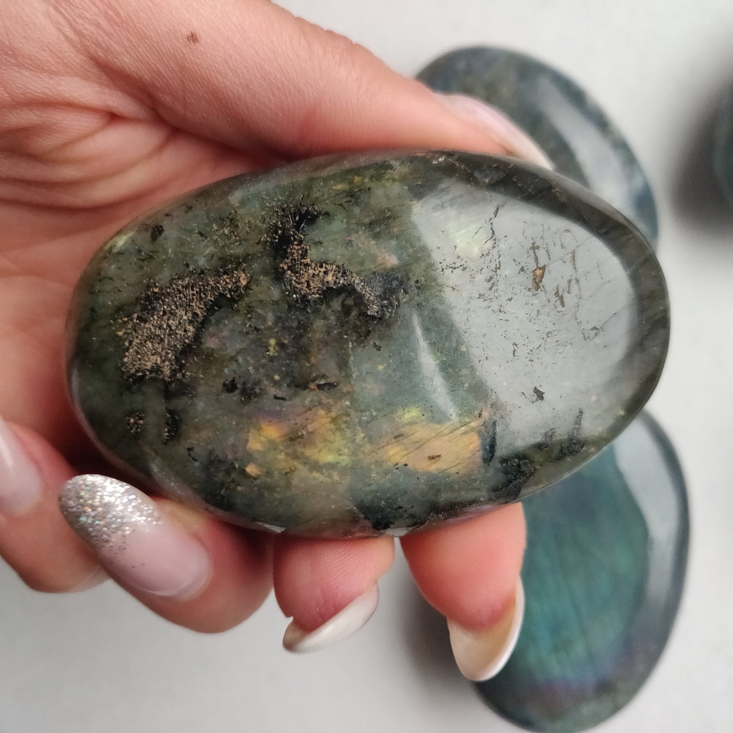 Labradorite Palm Stone (#164)