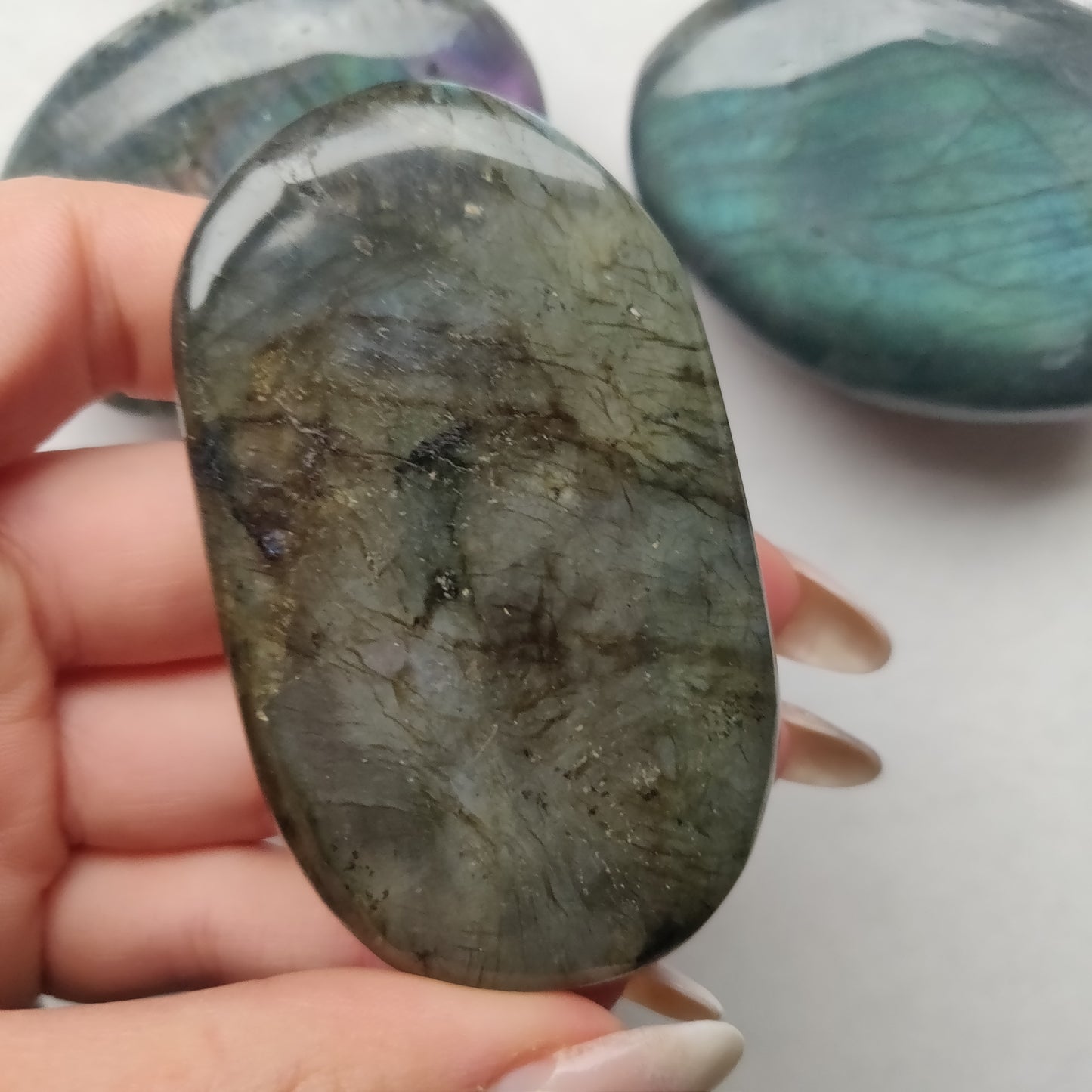 Labradorite Palm Stone (#196)