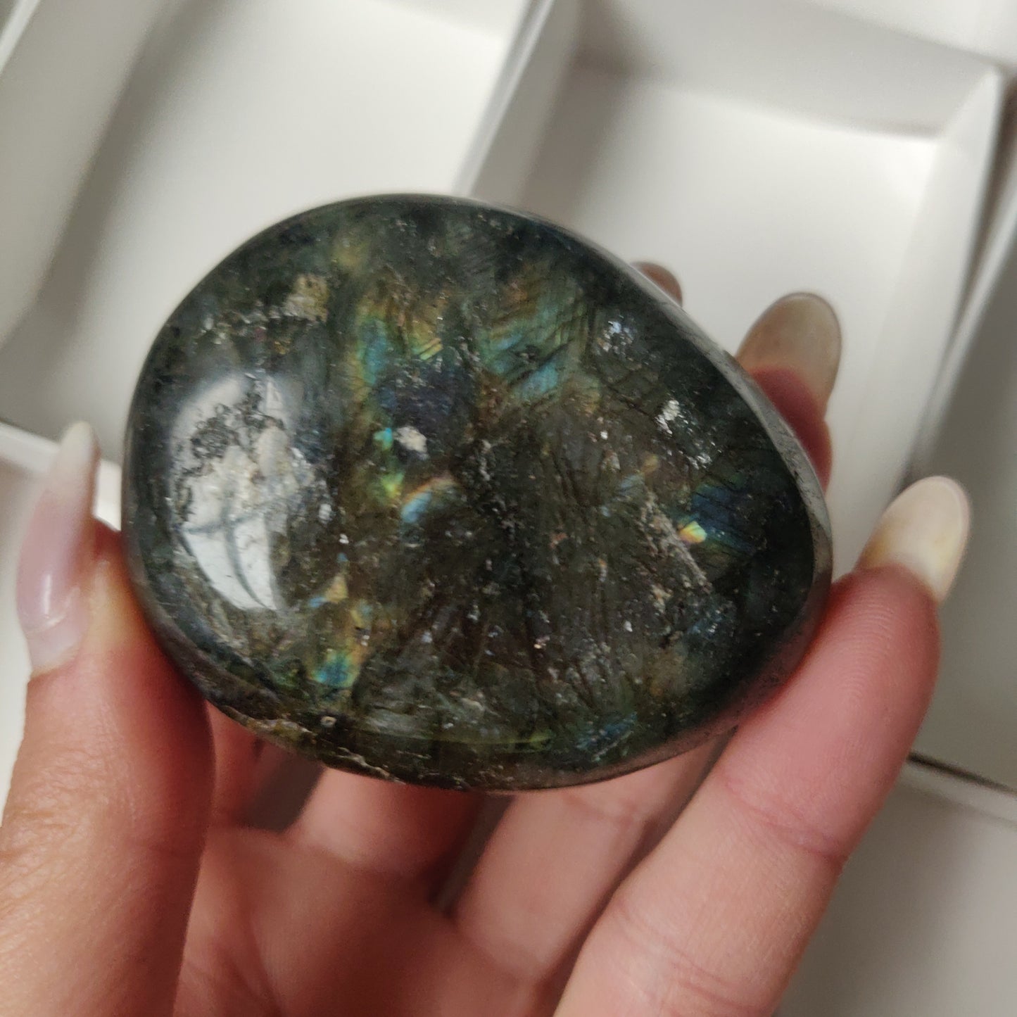 Labradorite Palm Stone (#168)