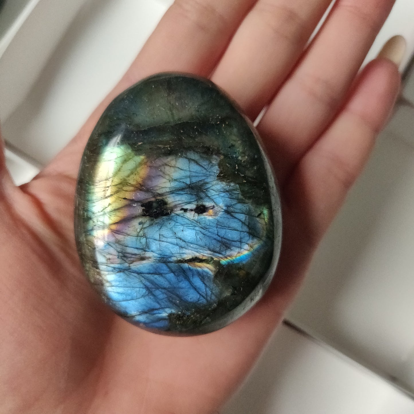 Labradorite Palm Stone (#168)