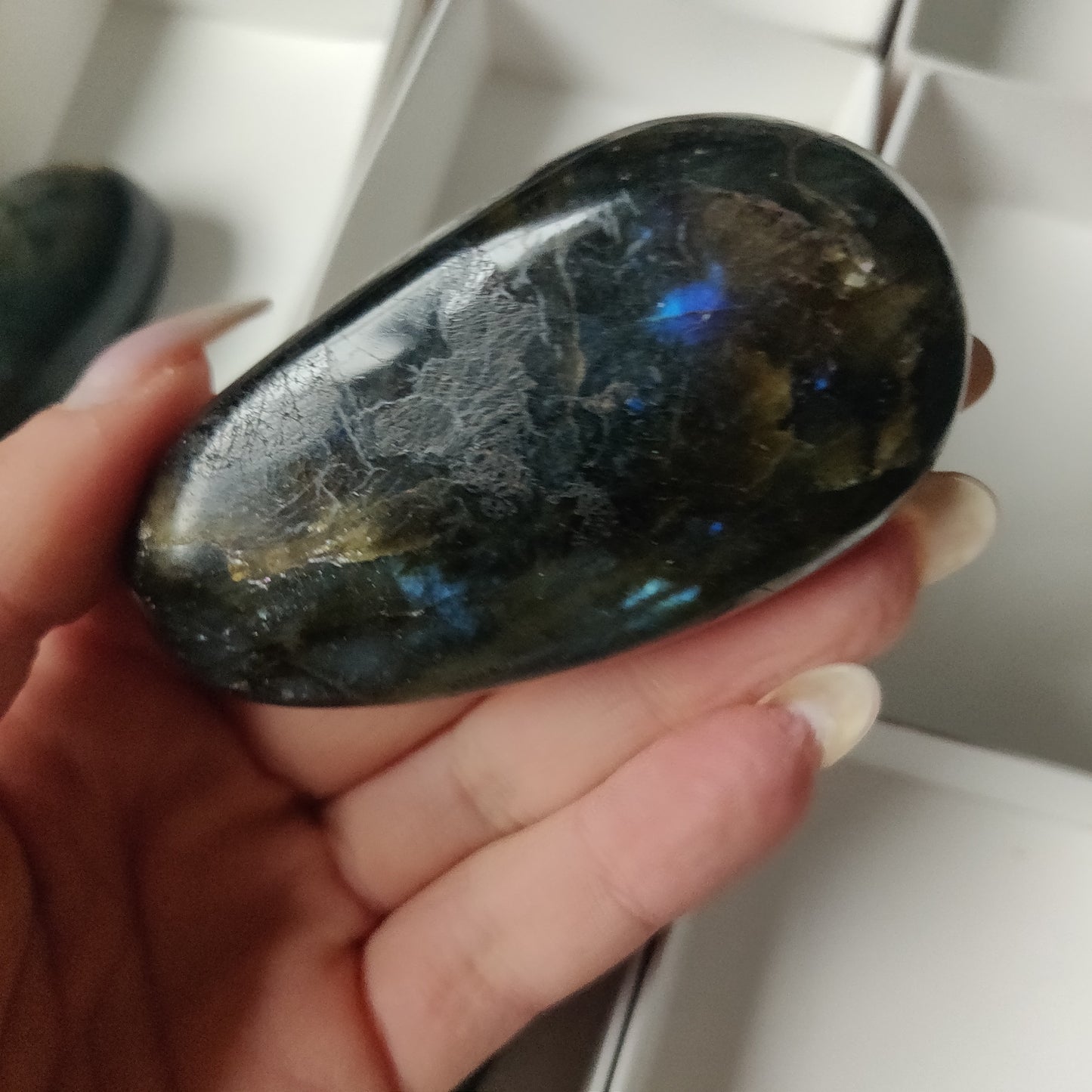 Labradorite Palm Stone (#163)