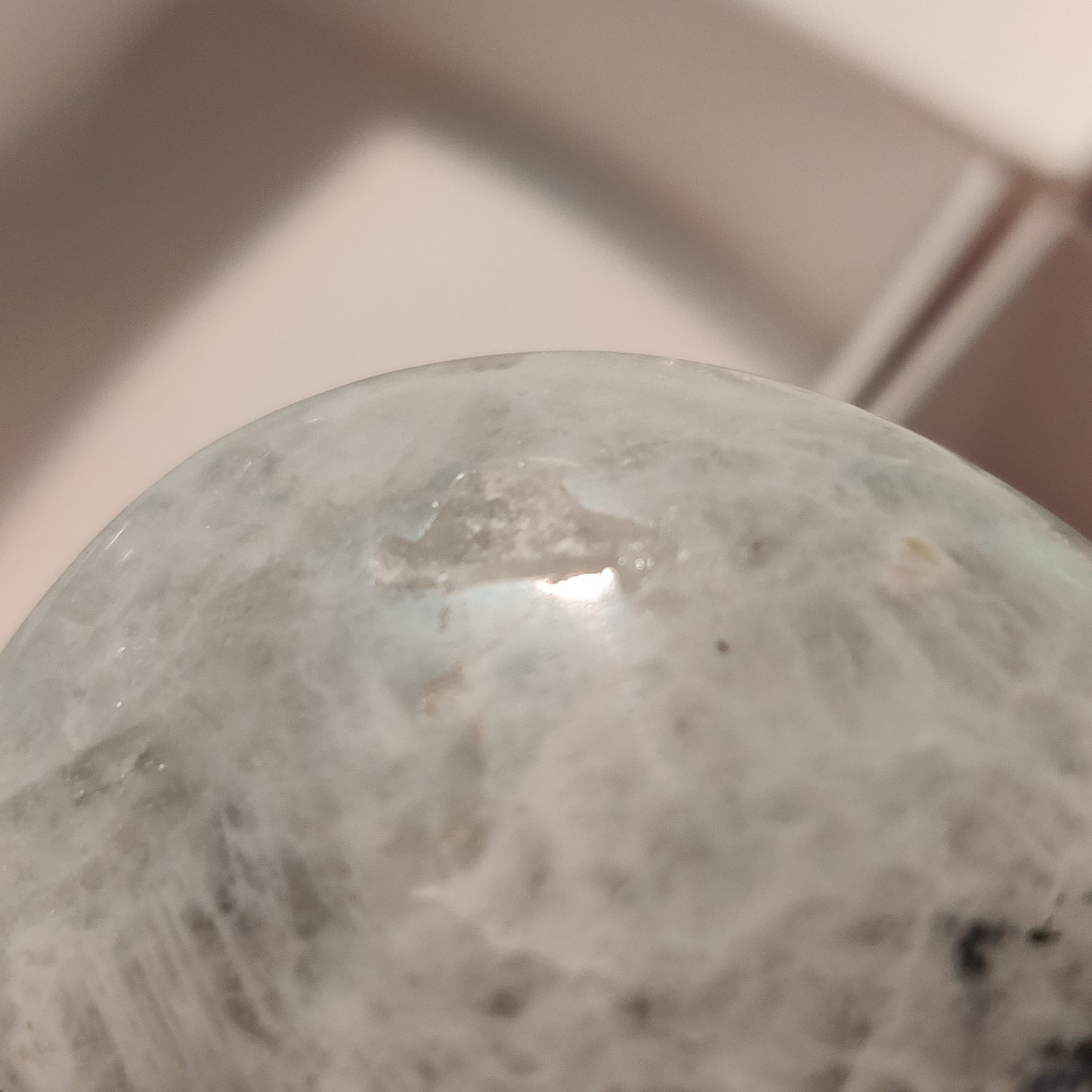 Rainbow Moonstone Palm Stone (#1)
