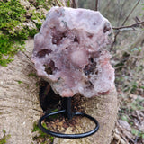 Pink Amethyst Slab on Metal Stand (#3) - Simply Affinity