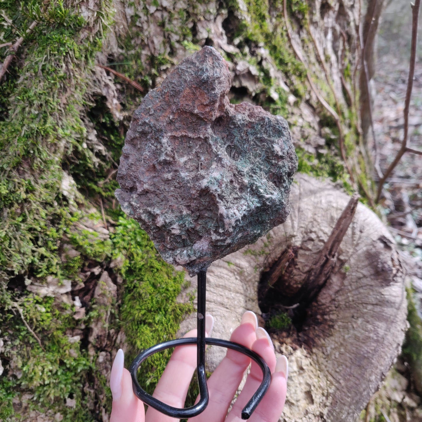 Pink Amethyst Geode Slab on Metal Stand (#4) - Simply Affinity