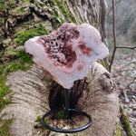 Pink Amethyst Geode Slab on Metal Stand (#5) - Simply Affinity