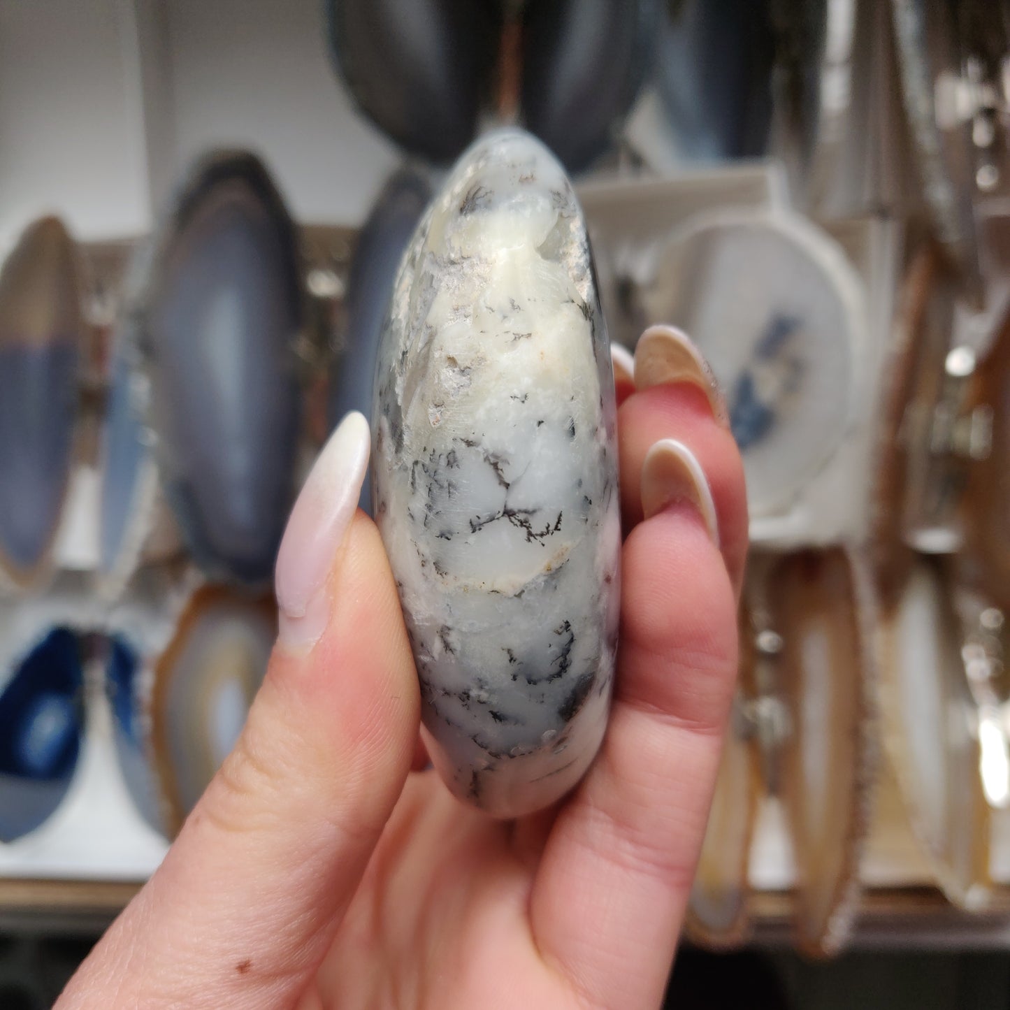 Dendritic Opal Palm Stone (#33)