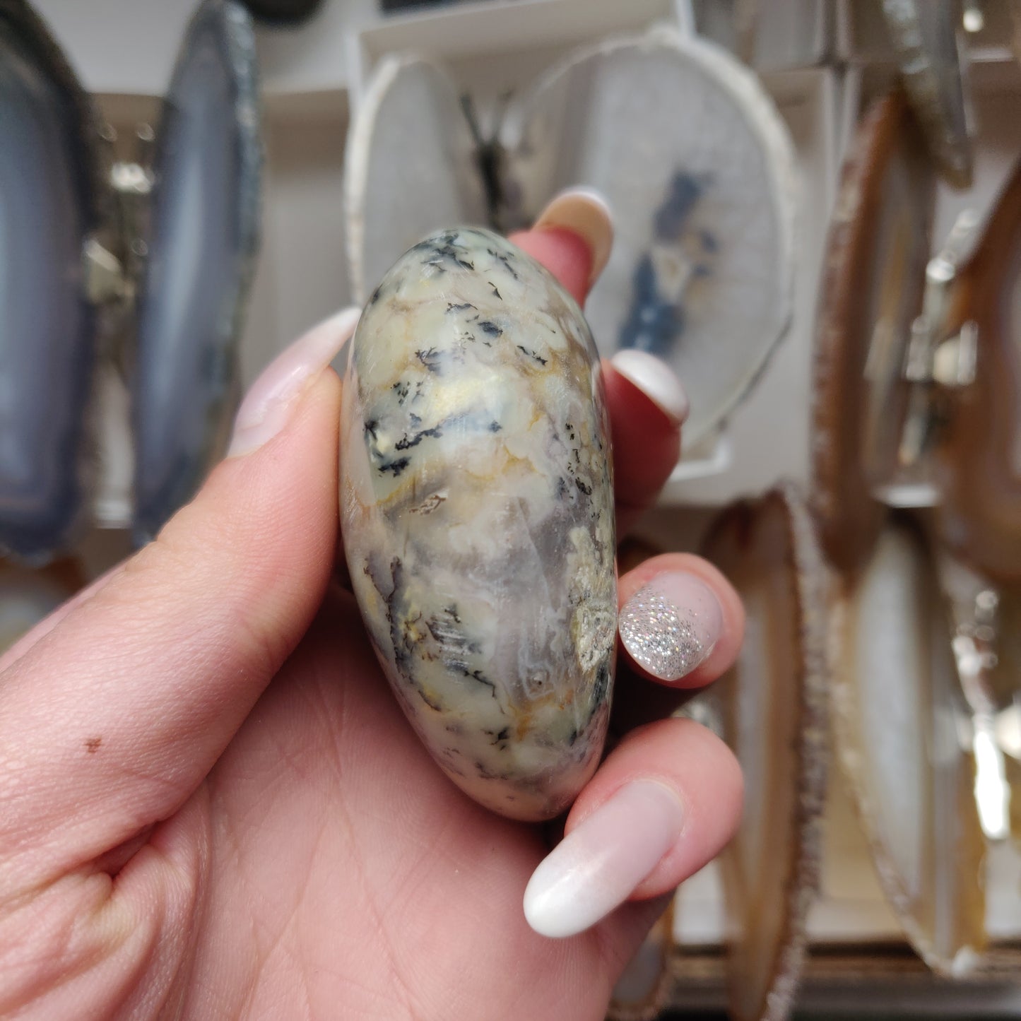 Dendritic Opal Palm Stone (#30)