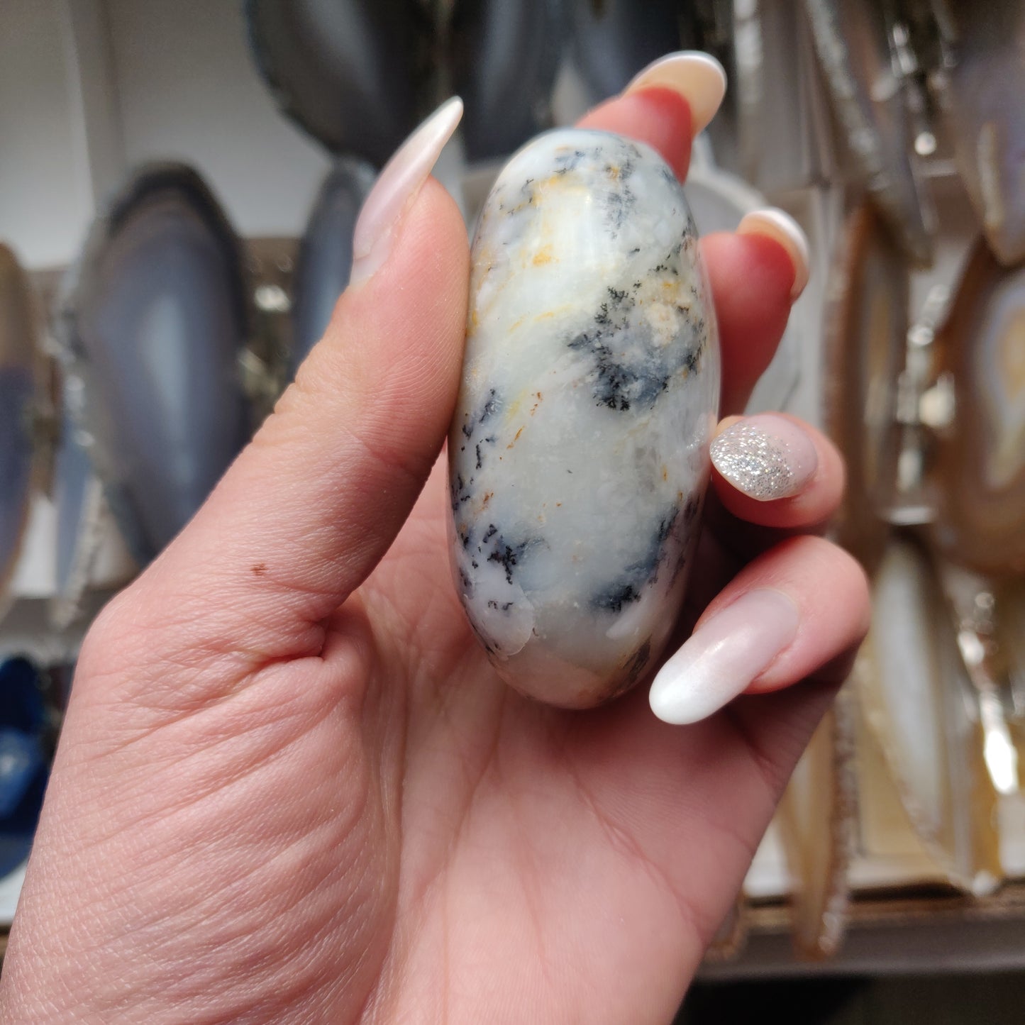 Dendritic Opal Palm Stone (#29)