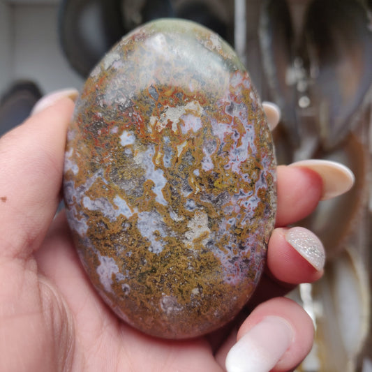 Ocean Jasper Palm Stone (#35)