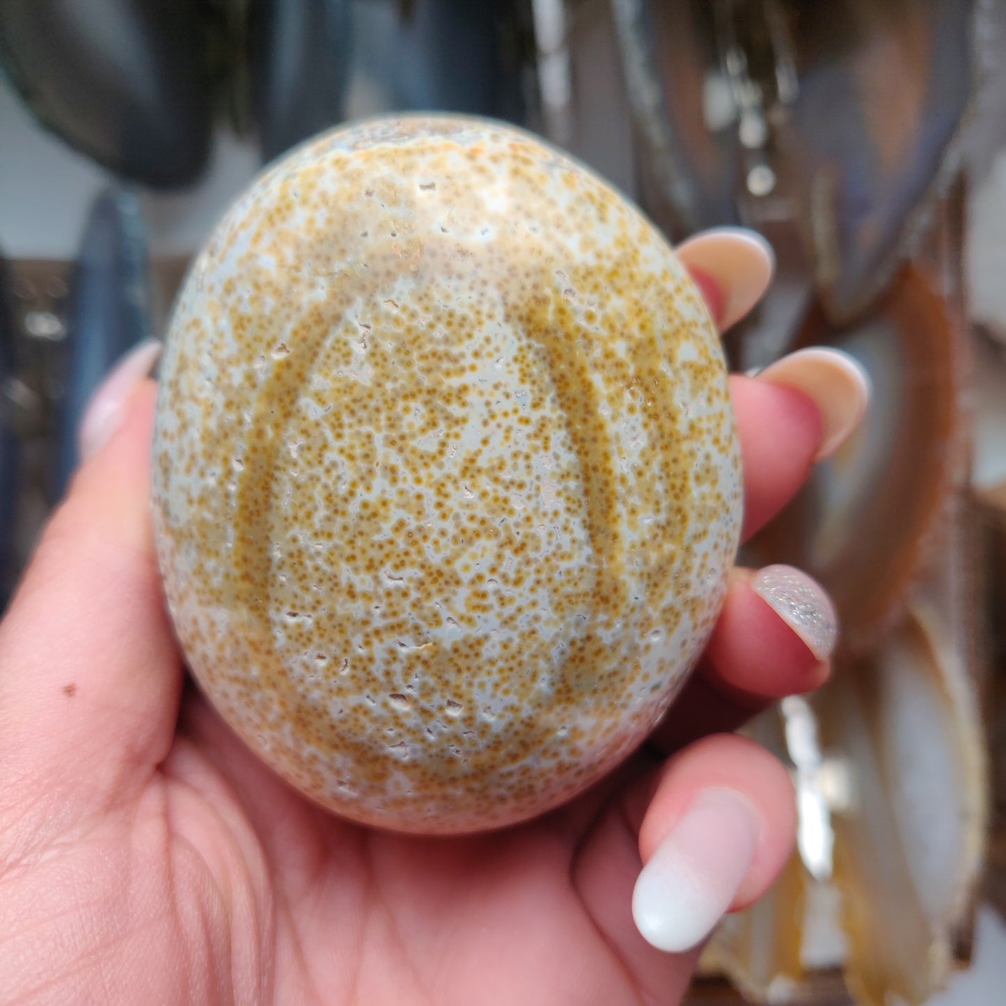 Ocean Jasper Palm Stone (#34)