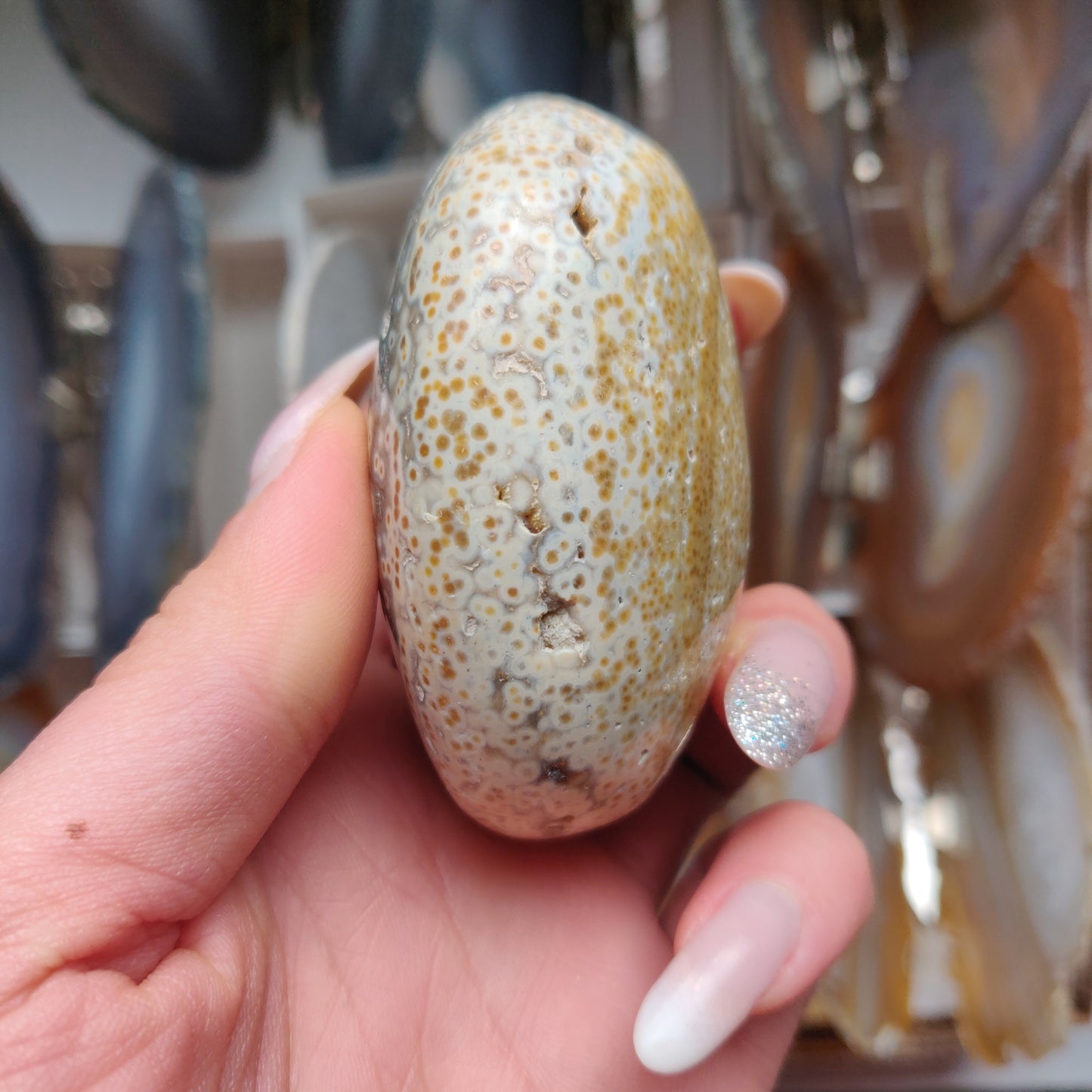 Ocean Jasper Palm Stone (#34)
