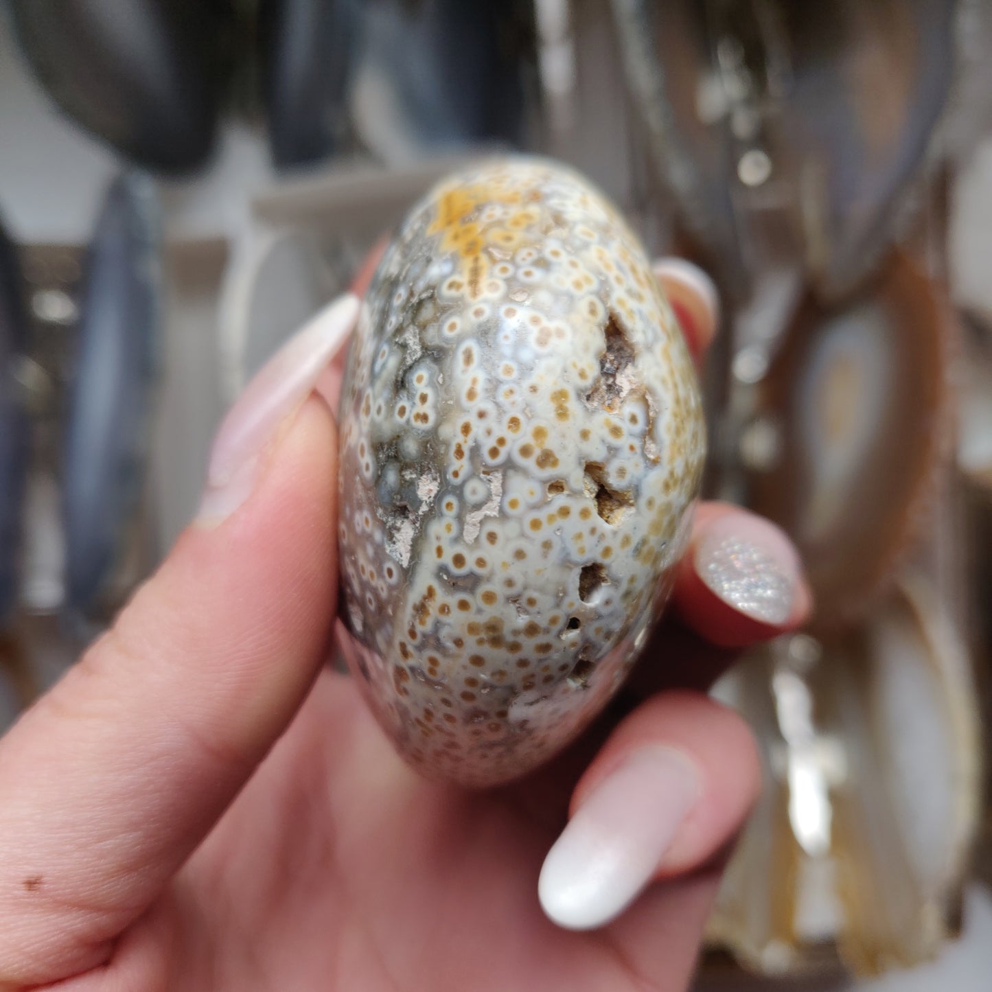 Ocean Jasper Palm Stone (#34)