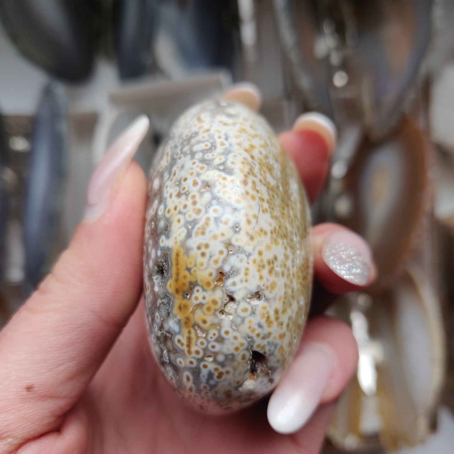 Ocean Jasper Palm Stone (#34)