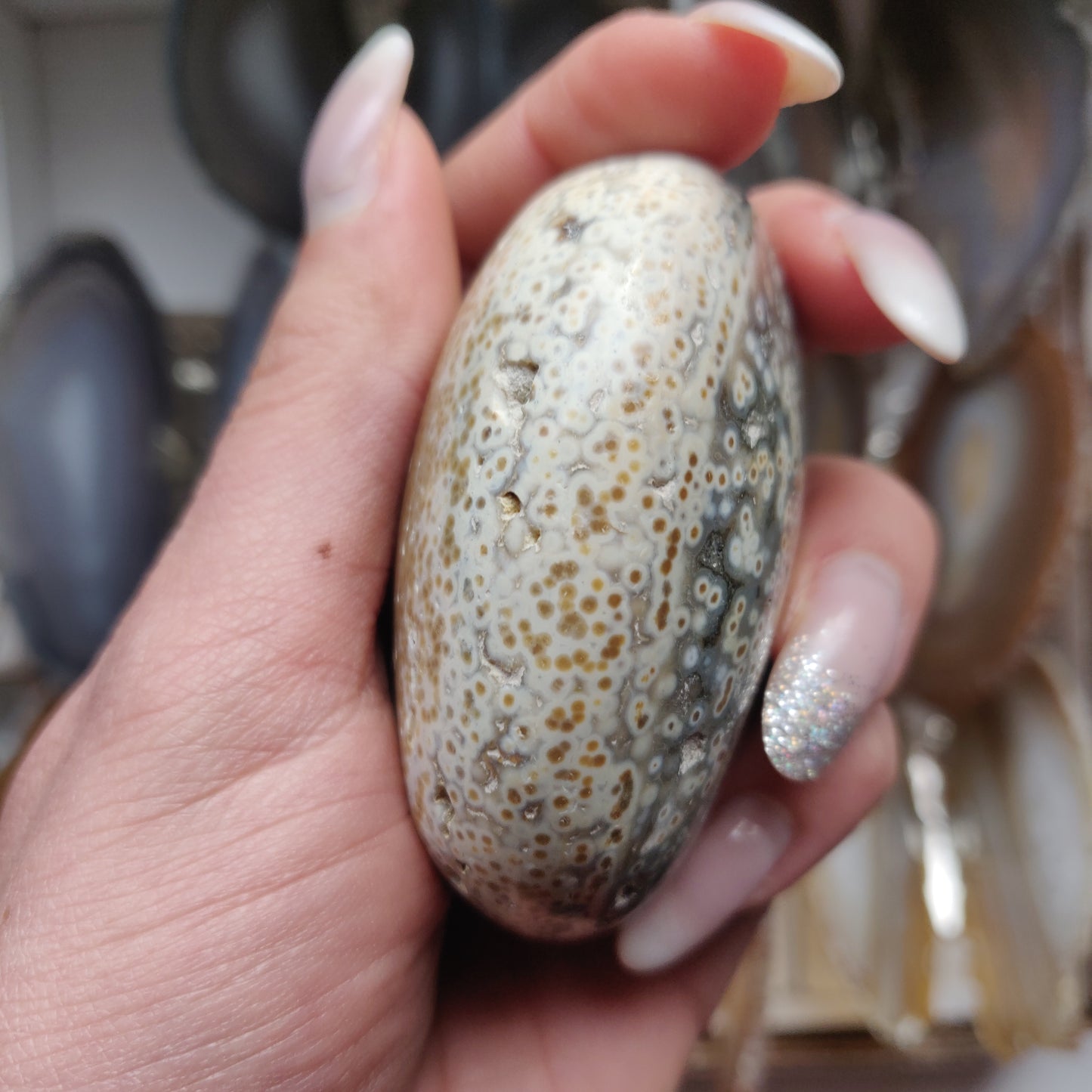 Ocean Jasper Palm Stone (#34)