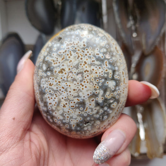 Ocean Jasper Palm Stone (#34)