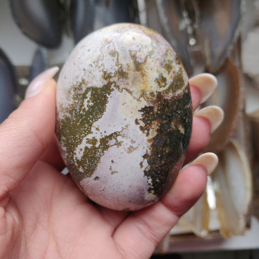 Ocean Jasper Palm Stone (#31)