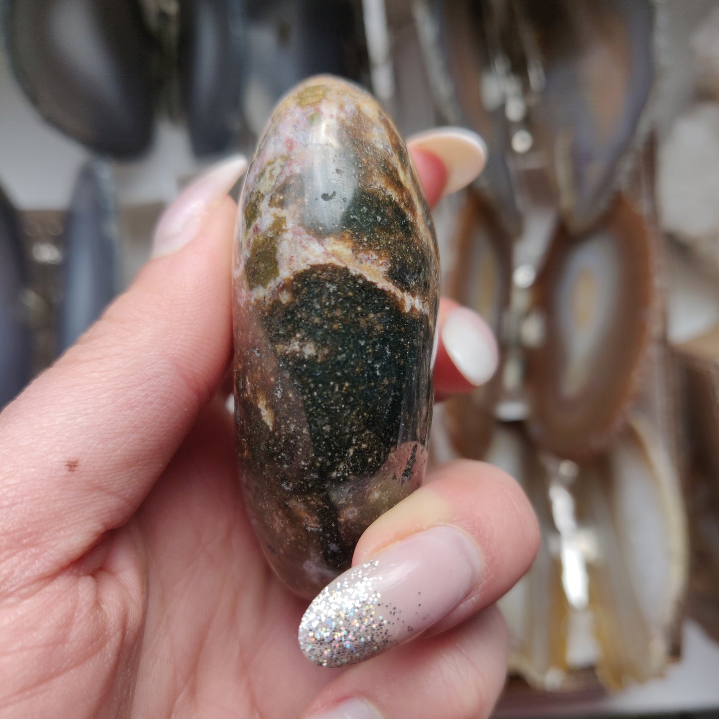 Ocean Jasper Palm Stone (#31)