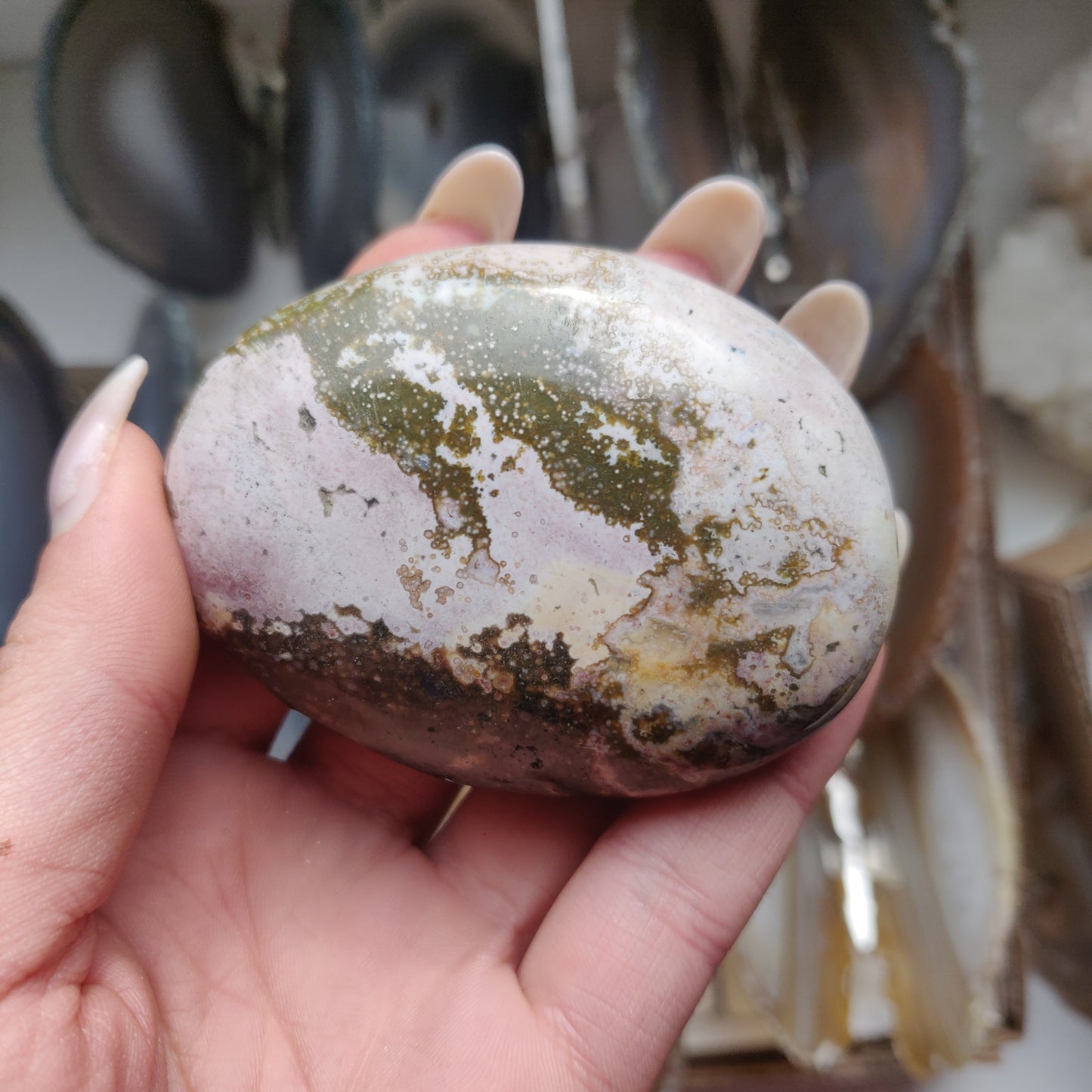 Ocean Jasper Palm Stone (#31)