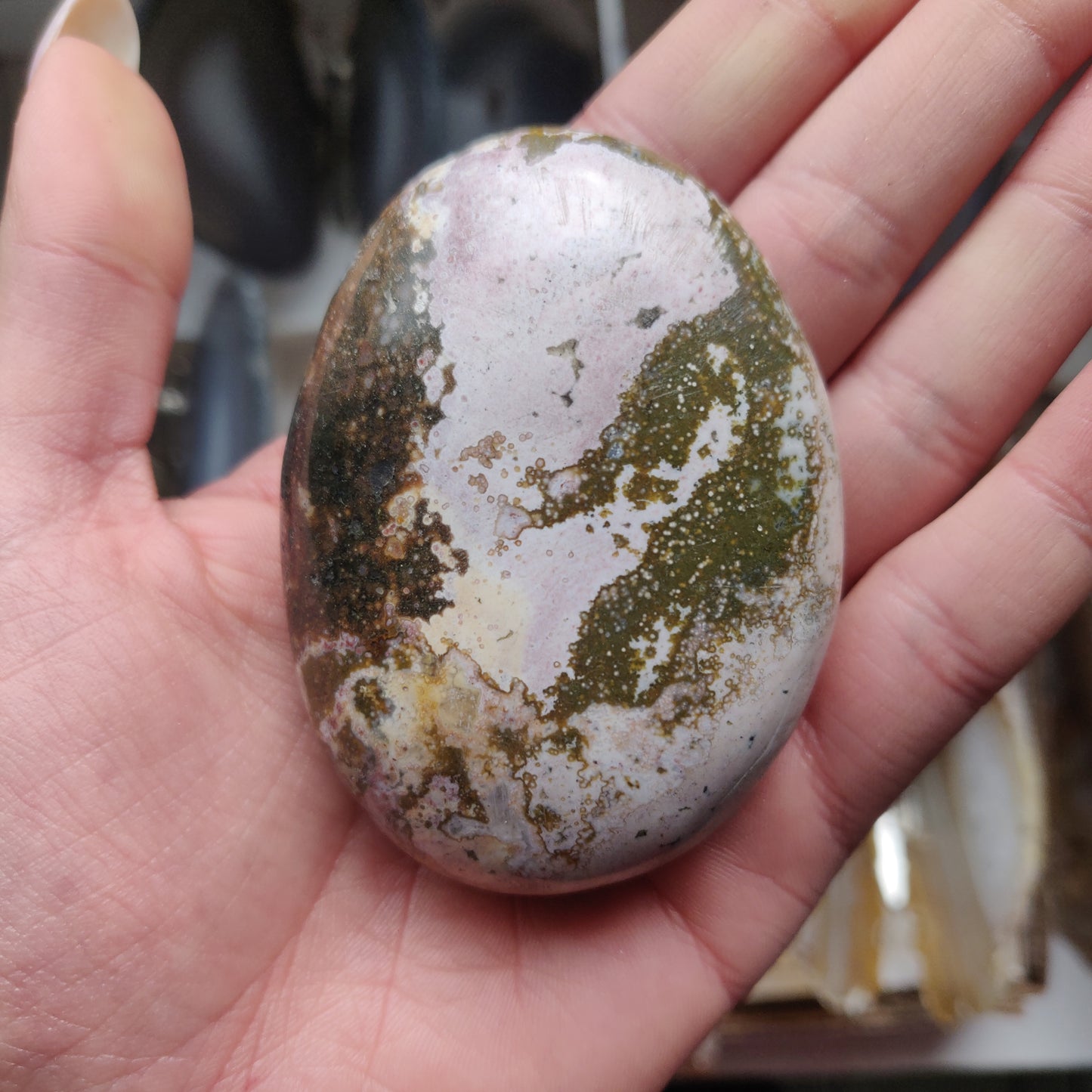 Ocean Jasper Palm Stone (#31)