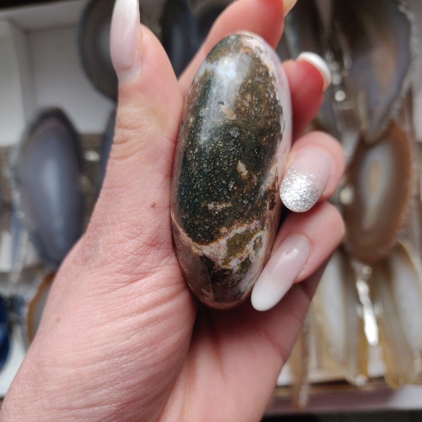 Ocean Jasper Palm Stone (#31)