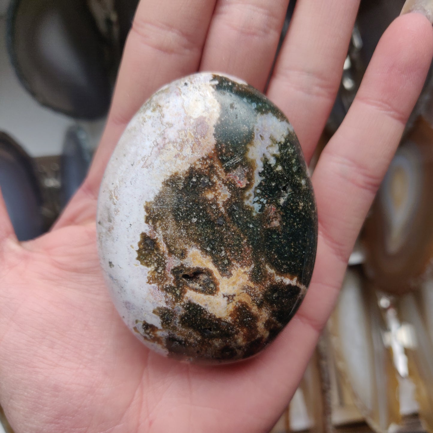 Ocean Jasper Palm Stone (#31)