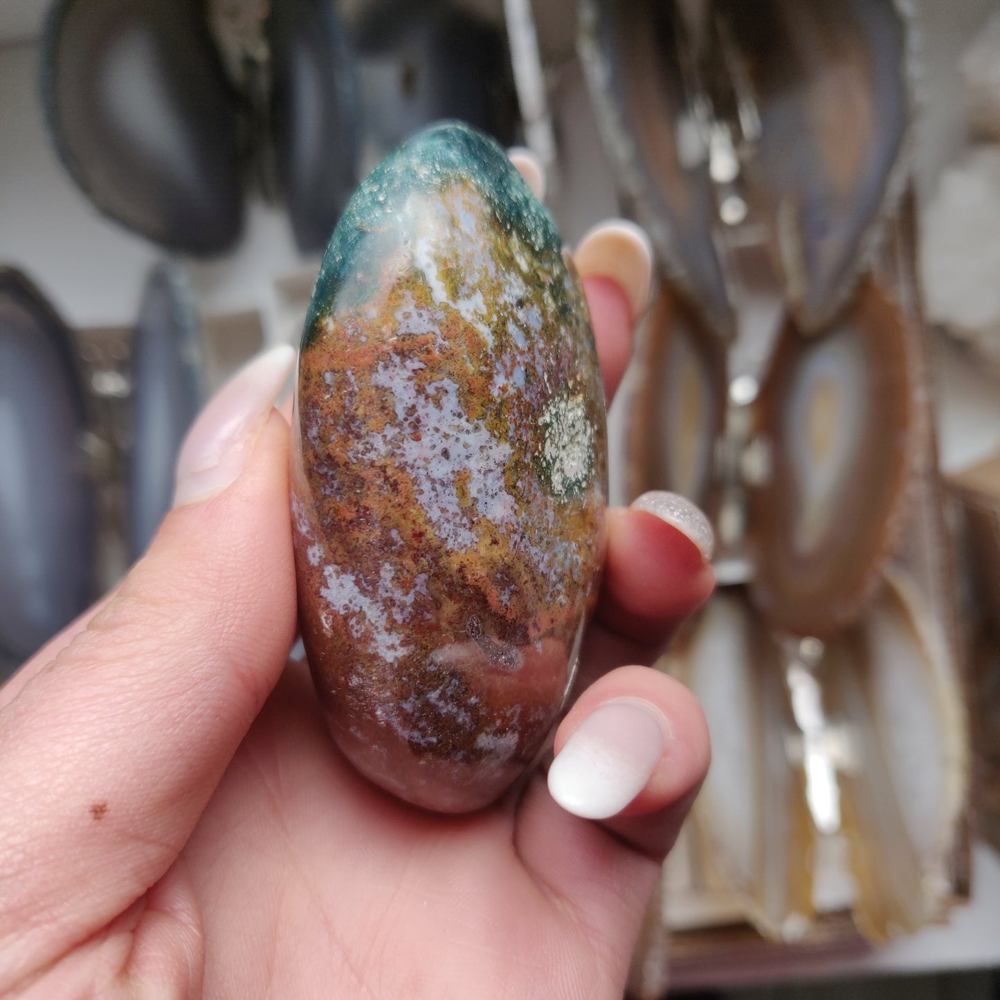 Ocean Jasper Palm Stone (#30)
