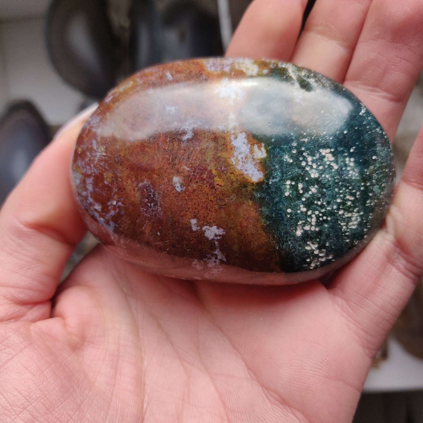 Ocean Jasper Palm Stone (#30)