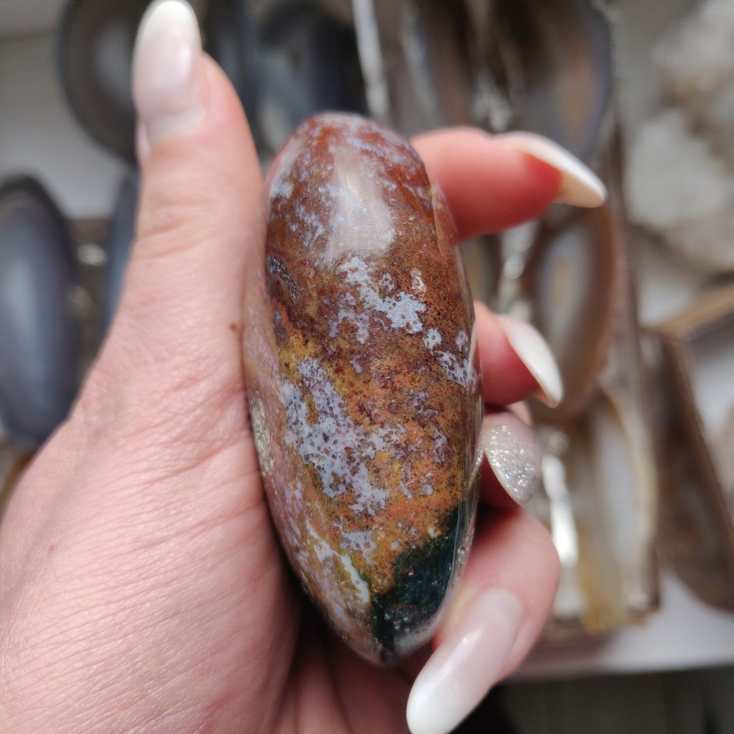 Ocean Jasper Palm Stone (#30)