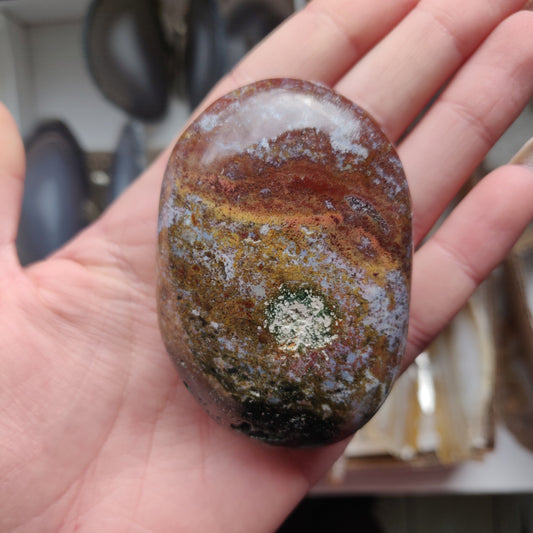Ocean Jasper Palm Stone (#30)