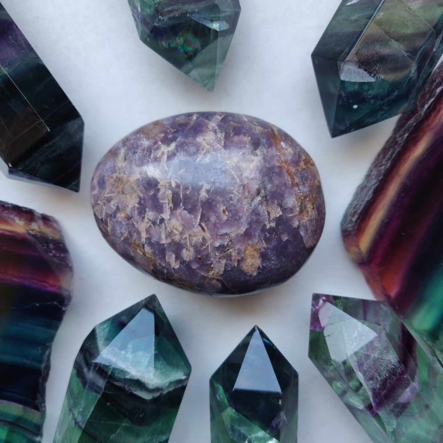 Lepidolite Palm Stone (#4)