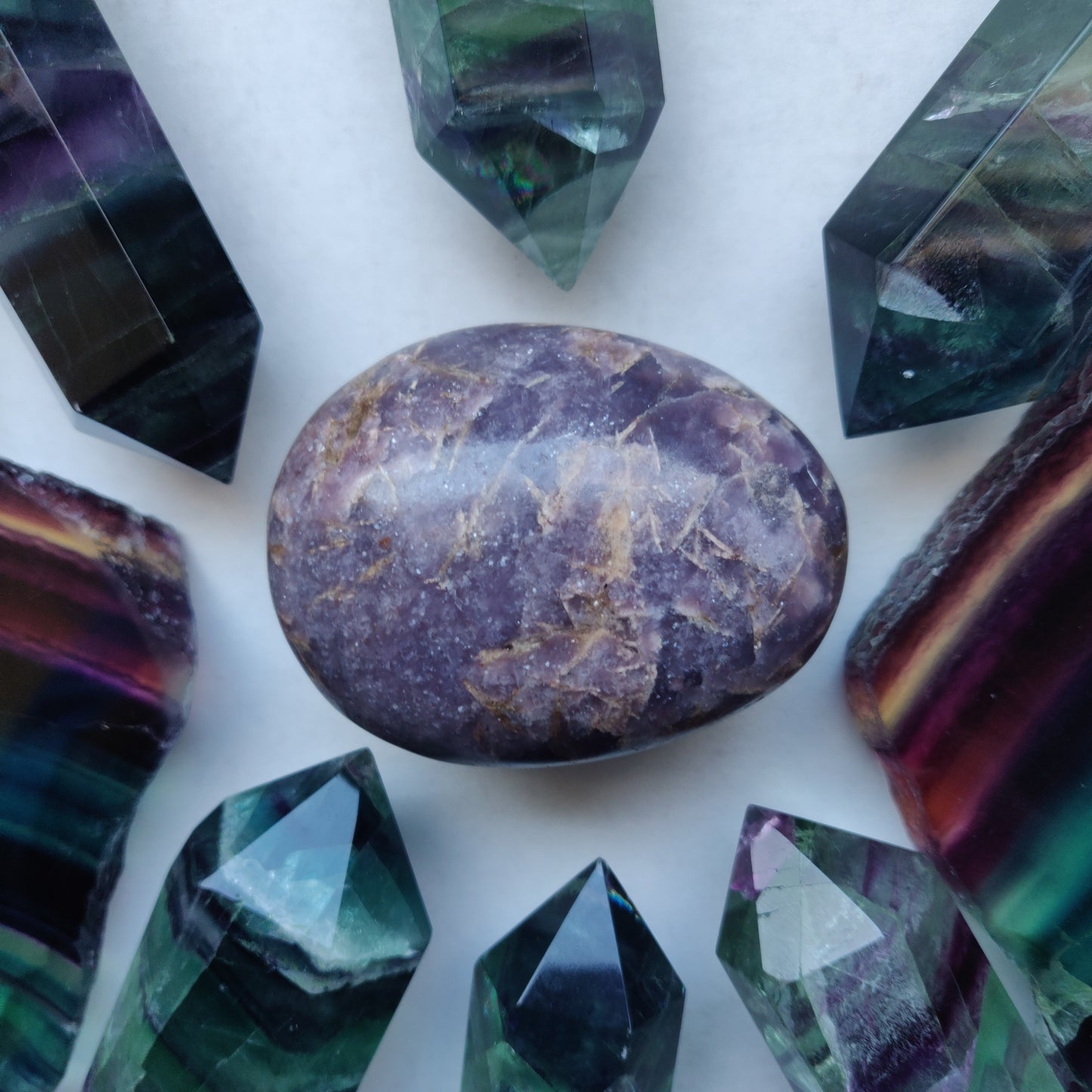 Lepidolite Palm Stone (#4)