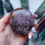 Lepidolite Palm Stone (#18)