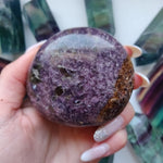 Lepidolite Palm Stone (#18)