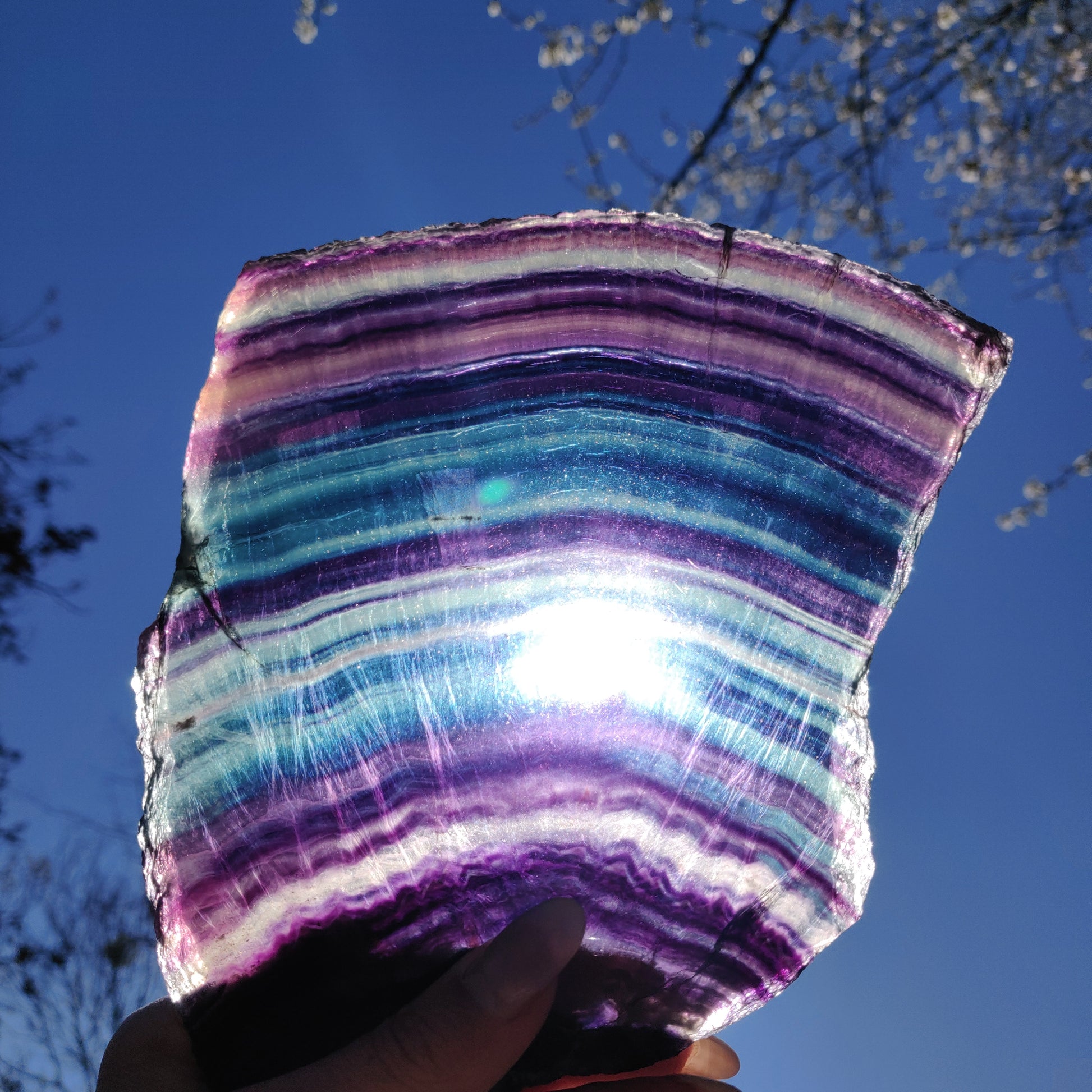 AAA Rainbow Fluorite Slab over 1.5 LBS! (#1A) - Simply Affinity