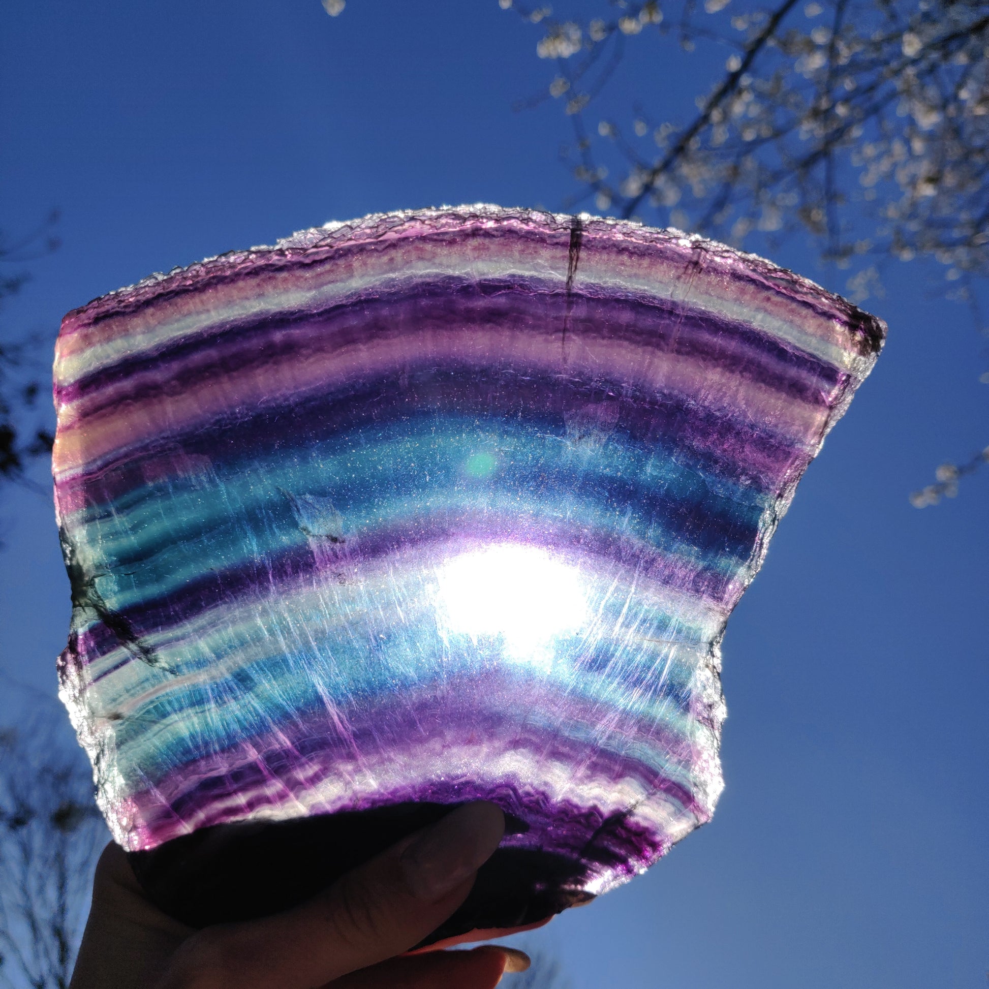 AAA Rainbow Fluorite Slab over 1.5 LBS! (#1A) - Simply Affinity