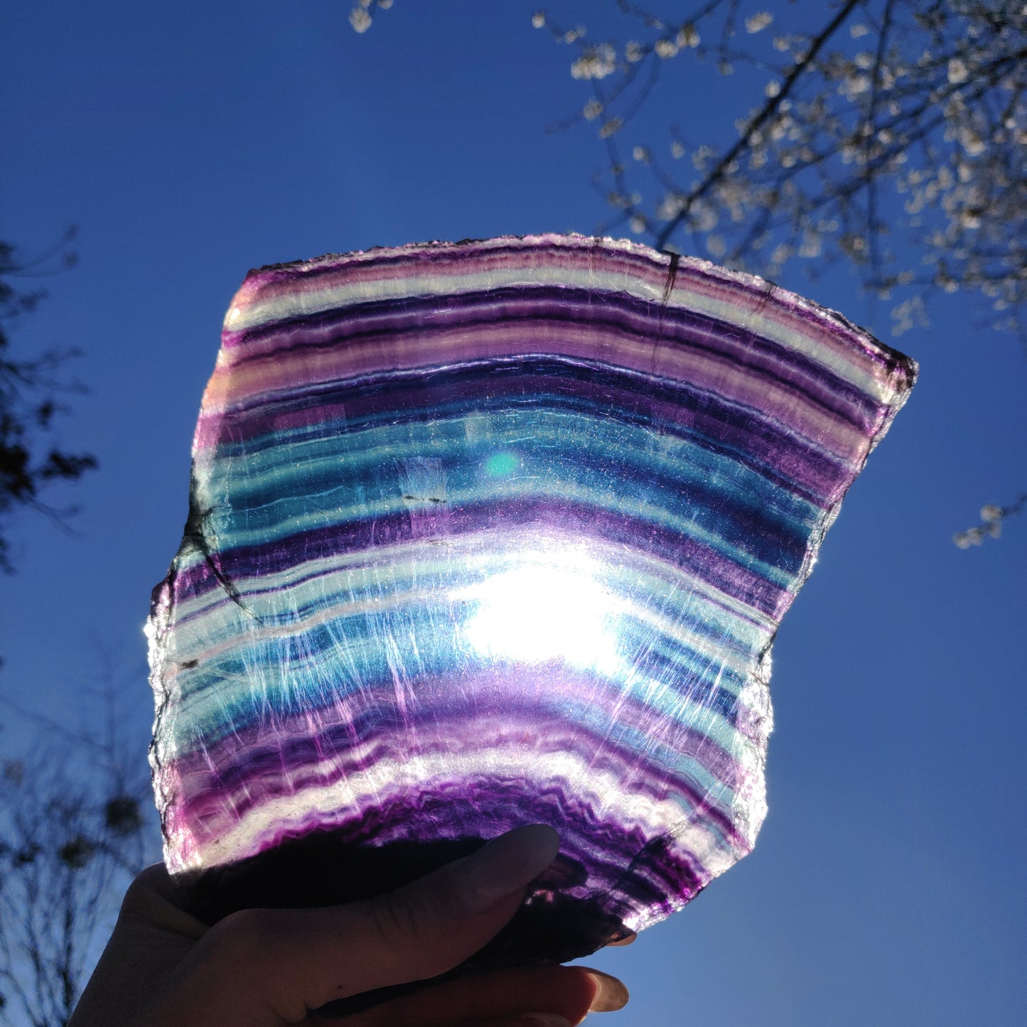 AAA Rainbow Fluorite Slab over 1.5 LBS! (#1A) - Simply Affinity