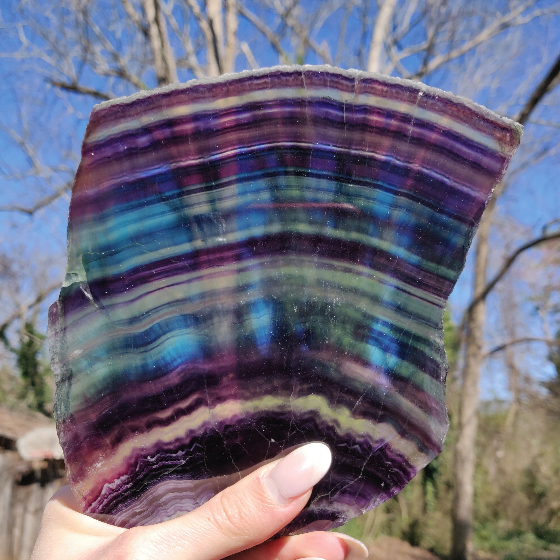 AAA Rainbow Fluorite Slab over 1.5 LBS! (#1A) - Simply Affinity