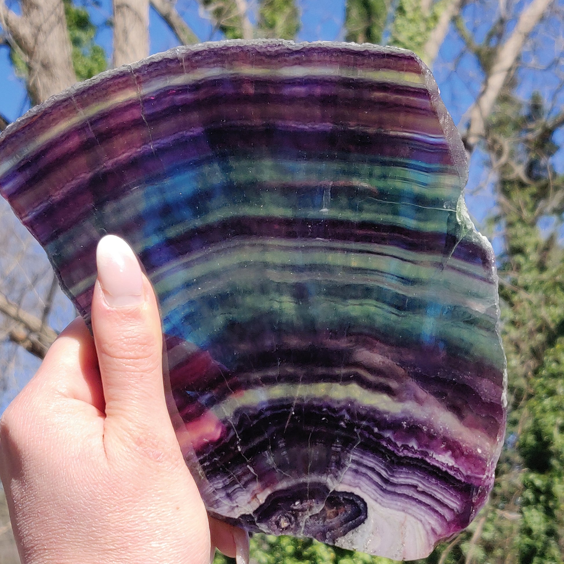 AAA Rainbow Fluorite Slab over 1.5 LBS! (#1A) - Simply Affinity