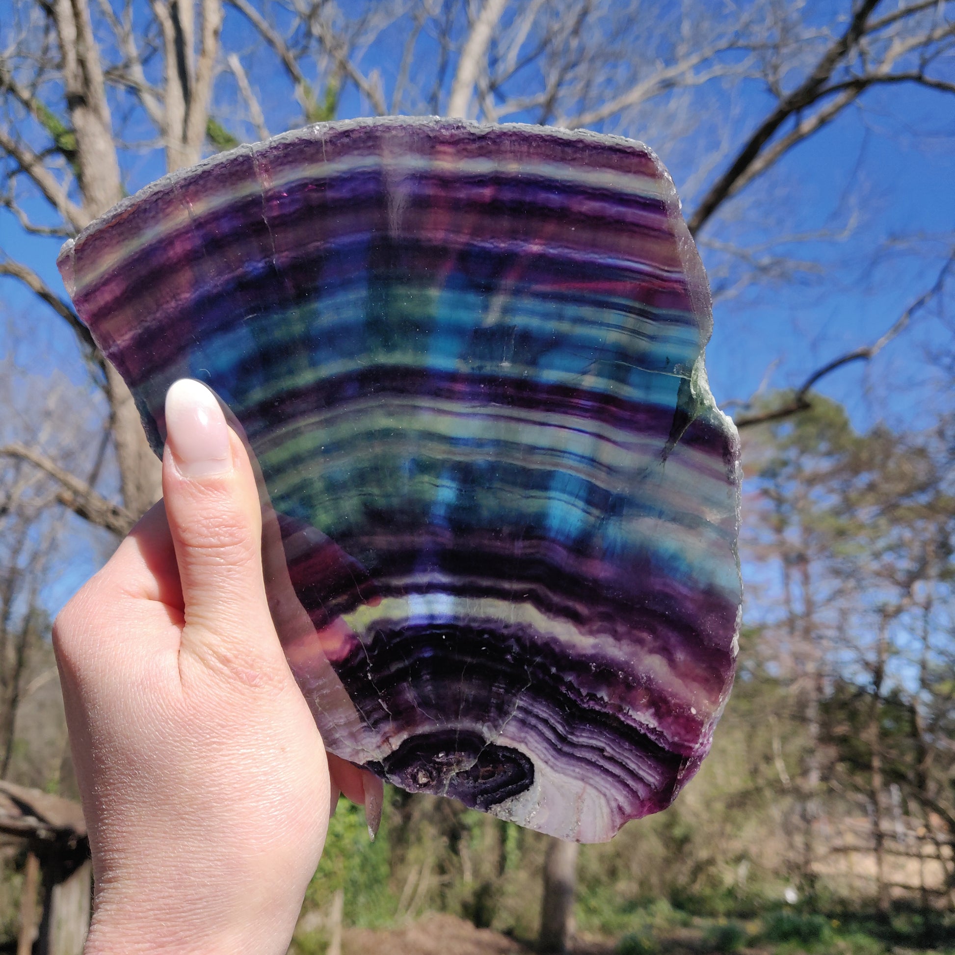AAA Rainbow Fluorite Slab over 1.5 LBS! (#1A) - Simply Affinity