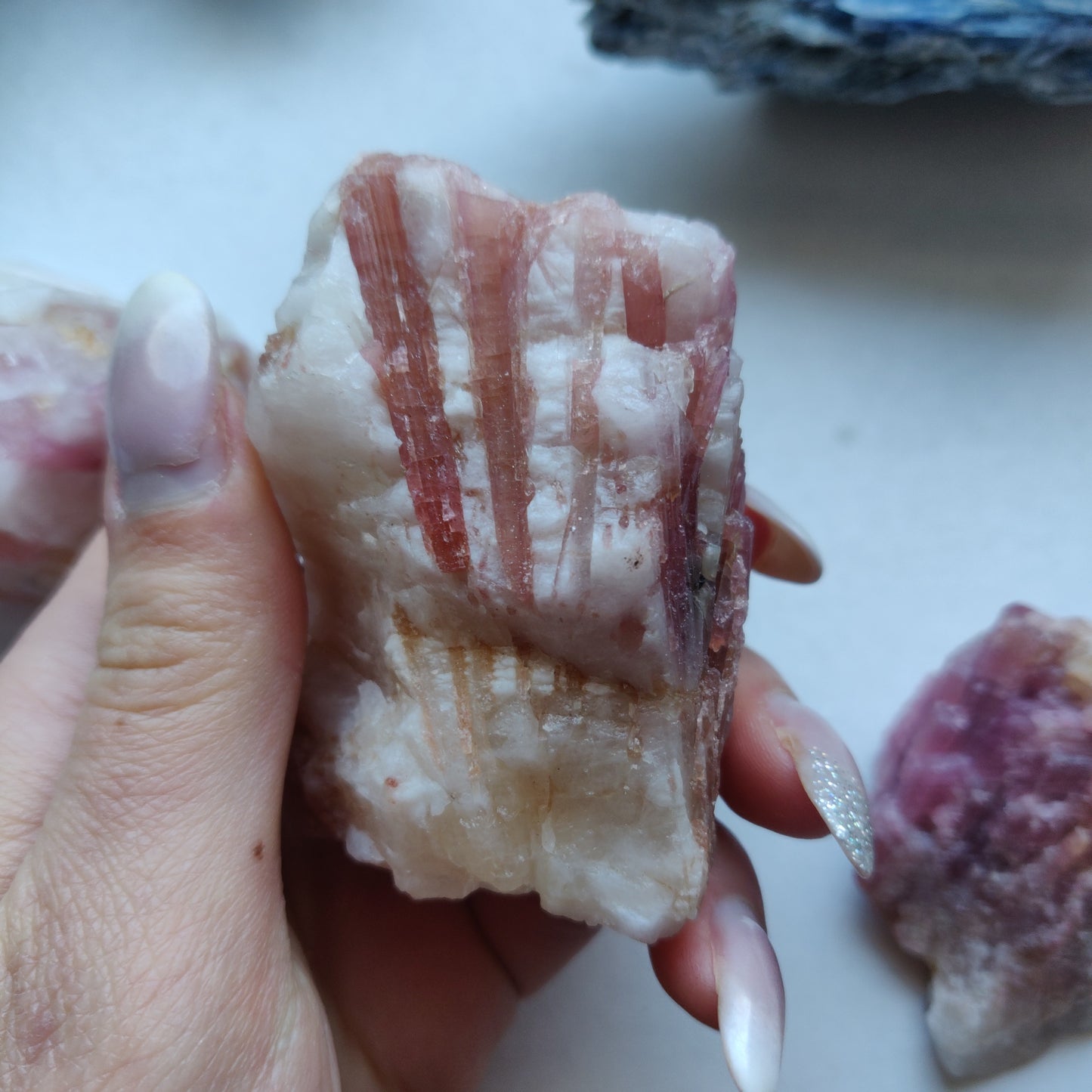 Pink Tourmaline in Quartz (#3T)