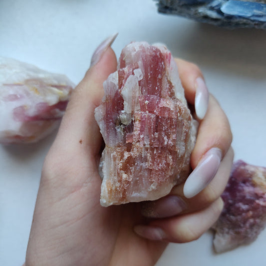 Pink Tourmaline in Quartz (#3T)